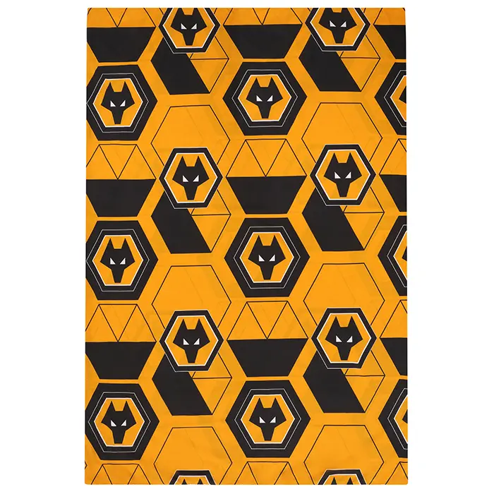 Wolverhampton Wanderers Store | Shop Official Crest Rotary Single Duvet 200cm x 135cm Wolves Gear